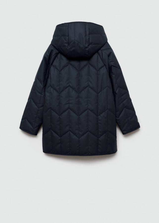 Quilted anorak - Navy blue. - 2