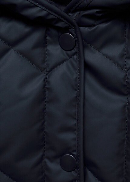 Quilted anorak - Navy blue. - 4