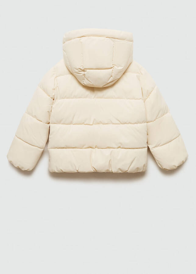 Quilted anorak with fur lining (Ecru) - 10