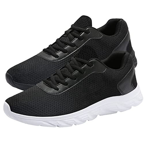 Qunkii Sneakers for Men Hiking Shoes Athletic Running Tennis Shoes Lightweight Sport Gym Jogging Walking Sneakers White - 6