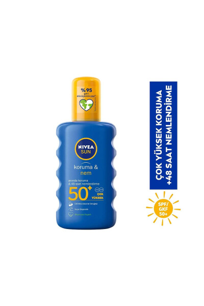 Quyoshdan himoya qiluvchi va namlovchi sprey 200ml, Spf50, suvga chidamli, UVA/UVB himoyasi - 9