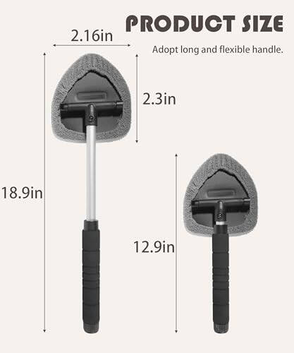 RACOONA Araç Temizlik Seti, Araç Cam Temizleyici, Araç Aksesuarları Ön Cam Temizleyici İç, Araç Temizlik Malzemeleri Aletleri 3 Yeniden Kullanılabilir ve Yıkanabilir Mikrofiber Pedli, Araç, Kamyon, SUV, Karavan İçin Oto Cam Sileceği Seti - 2