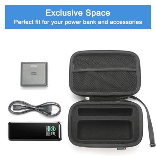 RAIACE Hard Travel Storage Case Compatible with Anker 27,650mAh 250W PowerBank + Anker 100W Charging Base. (case only) - Black - 4