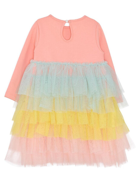 Rainbow Long Sleeve Tutu Girls Dress - 5