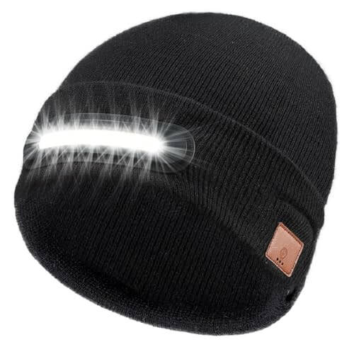 RANCOVY LED Beanie with Light, Unisex USB Rechargeable Headlamp Beanie Flashlight Beanie Hat for Men Women - 1