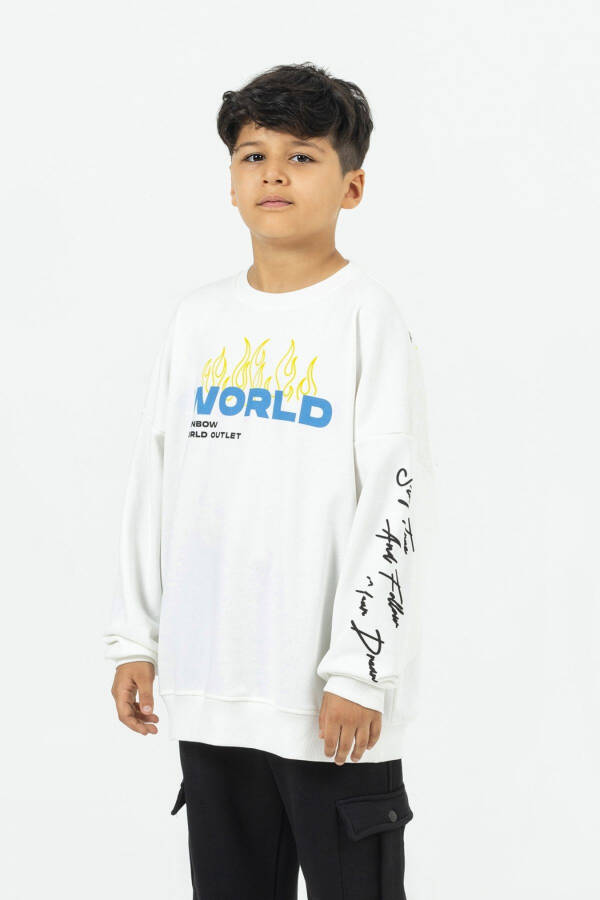 RAQAMLI BOSMA ERKAKLAR SWEATSHIRT - 4