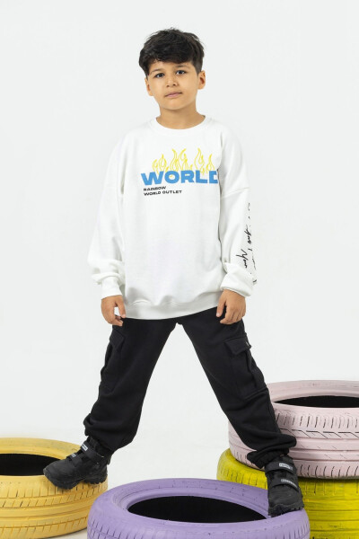 RAQAMLI BOSMA ERKAKLAR SWEATSHIRT - 6