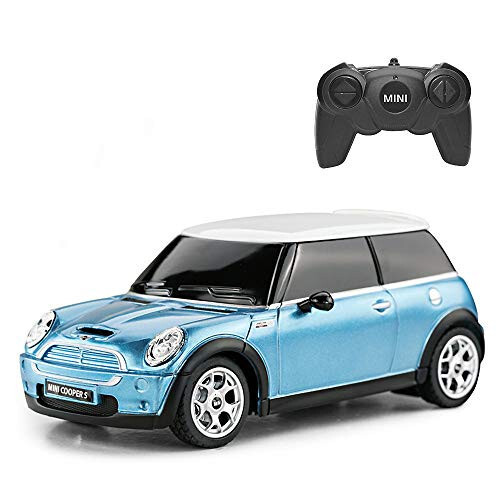 RASTAR 1:24 RC Araba Oyuncak Mini Cooper Araba Çocuklar İçin Mini Cooper S Uzaktan Kumandalı Araba - Mavi - 1