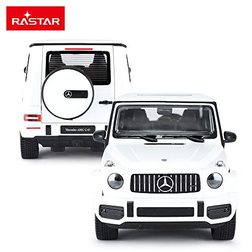 RASTAR Off-Road Masofadan boshqariladigan mashina, 1: 14 Mercedes-AMG G63 R/C Off-Roader O'yinchoq mashina, Eshiklar ochiladi/Ishlaydigan chiroqlar - Oq/2.4 Ghz - 2