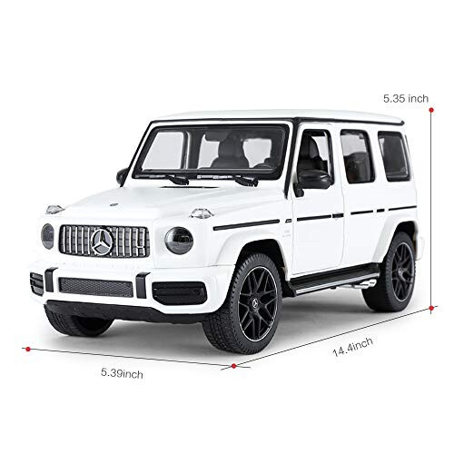 RASTAR Off-Road Masofadan boshqariladigan mashina, 1: 14 Mercedes-AMG G63 R/C Off-Roader O'yinchoq mashina, Eshiklar ochiladi/Ishlaydigan chiroqlar - Oq/2.4 Ghz - 3