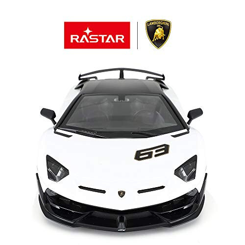 RASTAR Toy Lamborghini Car 1: 14 Lamborghini Aventador SVJ Remote Control Model Car, Super RC Sport Racing Car for Kids Boys Gifts, 2.4GHz / White - 2