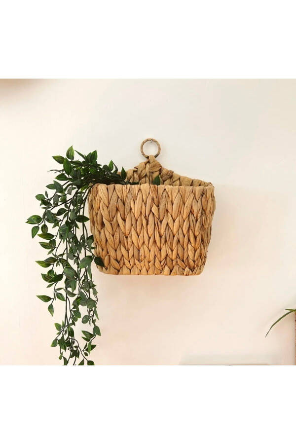 Rattan Water Hyacinth Wall Basket/Magazine Holder/Newspaper Holder - 3