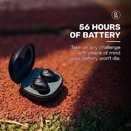 Raycon Fitness Bluetooth Haqiqi Simsiz Quloqchinlar, O'rnatilgan Mikrofon, 56 Soat Batareya, IPX7 Su o'tkazmaydigan, Faol Shovqinni Bezovta Qilmaslik, Xabardorlik Rejimi va Bluetooth 5.3 (Qora) - 3