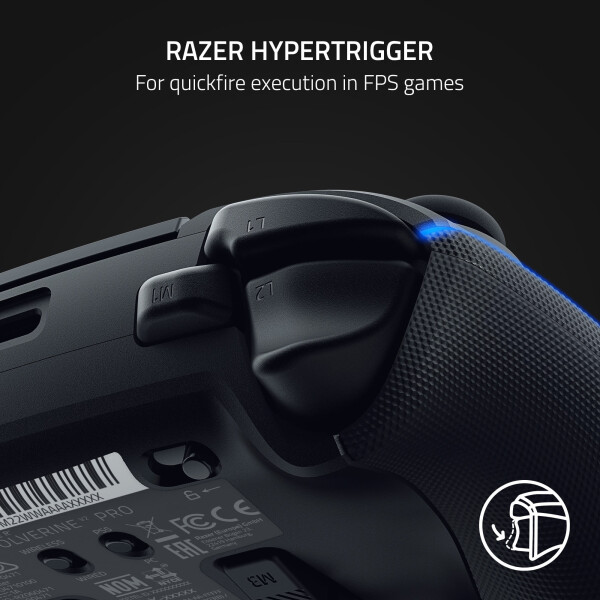 Razer Wolverine V2 Pro Wireless Gaming Controller PlayStation 5 Mecha-Tactile Buttons, Black - 6