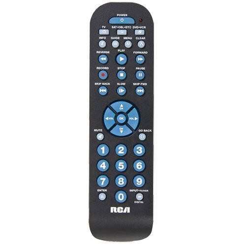 RCA 3-Device Universal Remote Control Platinum Pro, Easy Setup, Long Range IR, Replaces And Consolidates Most Major Remote Brands - 3