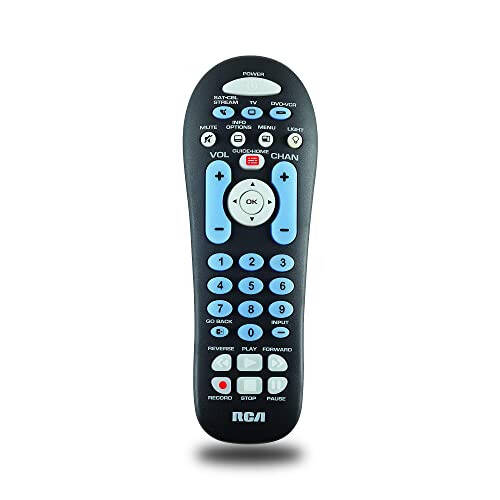 RCA RCR313BE Big Button Three-Device Universal Remote, Black - 1