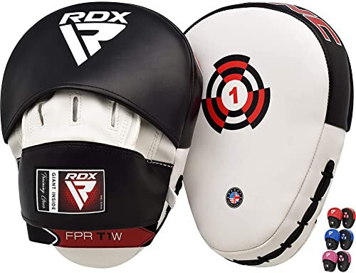 RDX Boks Pedleri Odak Eldivenleri, Maya Derisi Eğri Kanca ve Jab Hedef El Pedleri, MMA, Kickboks, Dövüş Sanatları, Muay Thai, Karate Eğitimi, Dolgulu Yumruklamalar, Koçluk Vuruş Kalkanı İçin Mükemmel - 1