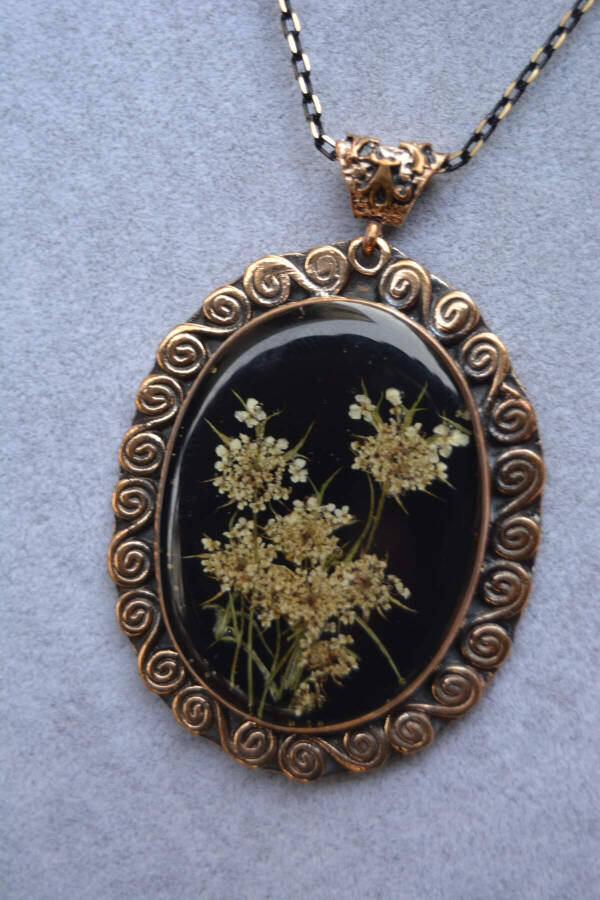 Real Flower Living Woman Handmade Necklace - 4