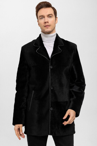 Real leather men's coat - 3