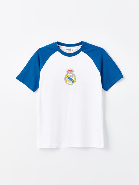 Real Madrid Printed Short Sleeve Boys T-Shirt with Bicycle Neck - 1