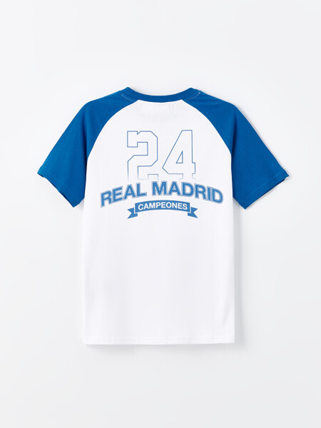 Real Madrid Printed Short Sleeve Boys T-Shirt with Bicycle Neck - 2