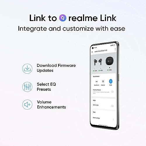 realme TechLife Buds T100 Bluetooth По-настоящему беспроводные внутриканальные наушники с микрофоном, AI ENC для звонков, Google Fast Pair, 28 часов общей воспроизведения с быстрой зарядкой и режимом игры с низкой задержкой (черный) - 7