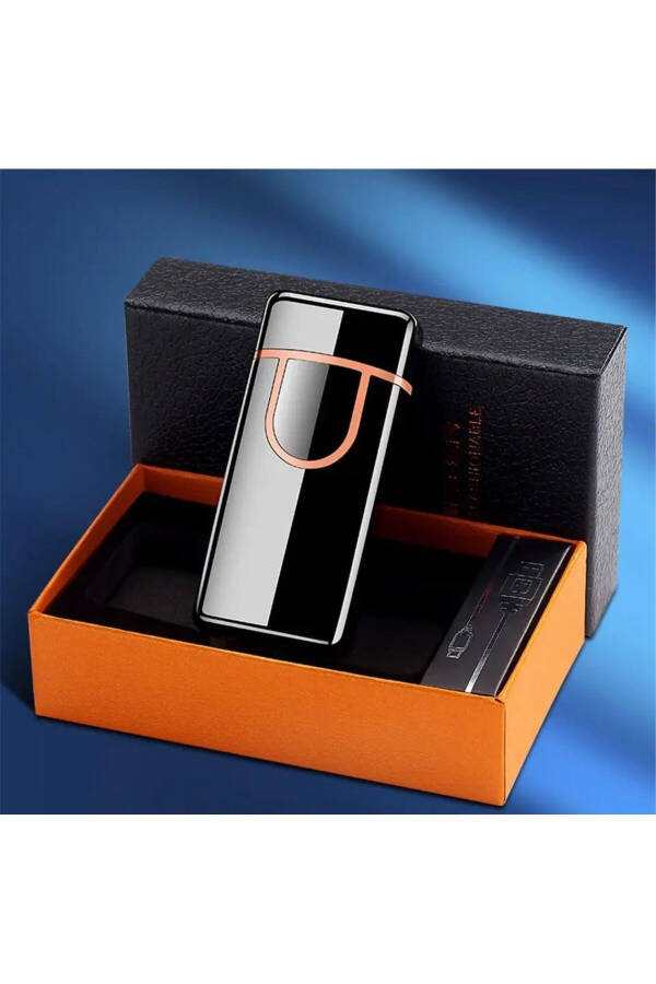 Rechargeable and Gas Turbo Lighter Black Color Usb Lighter - 5