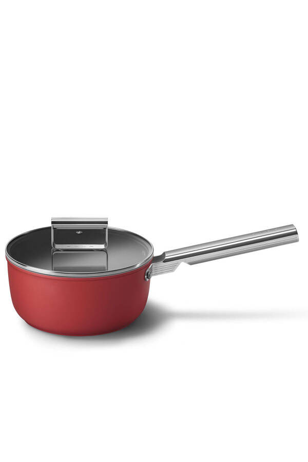 Red 20 cm sauce pan, 50's style - 3