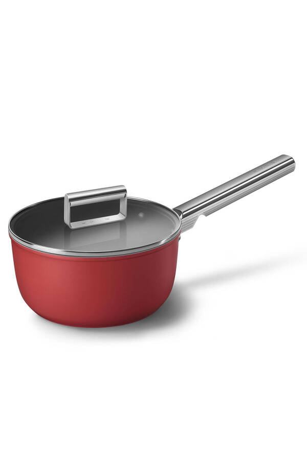 Red 20 cm sauce pan, 50's style - 7