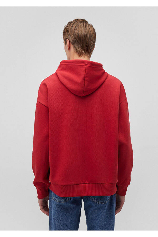 Red Hooded Sweatshirt with Logo Print 067149-86417 - 10