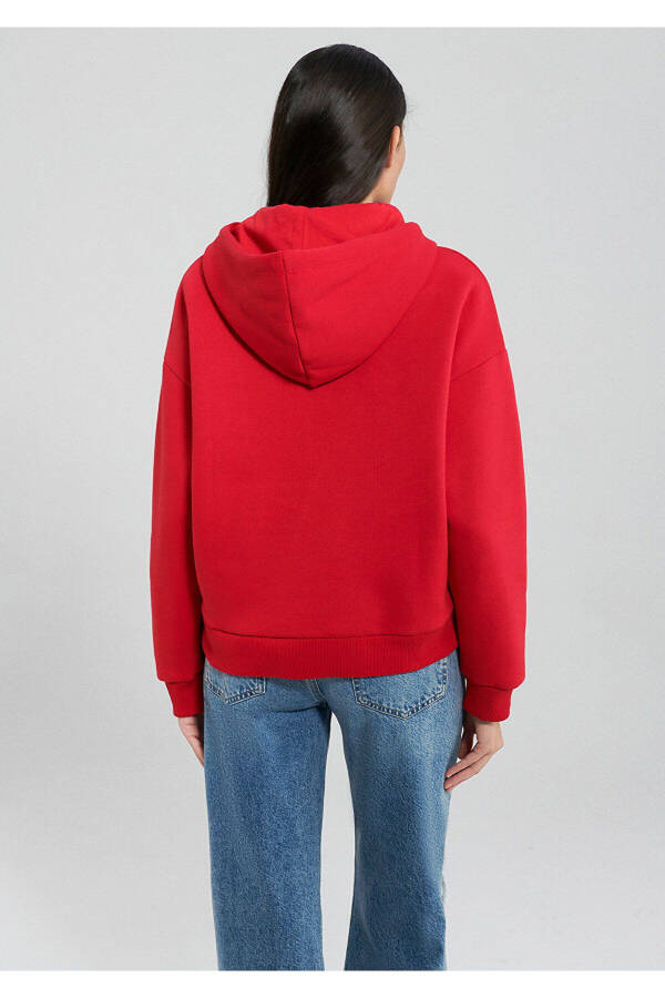 Red Hoodie with Logo Print 168334-35476 - 22