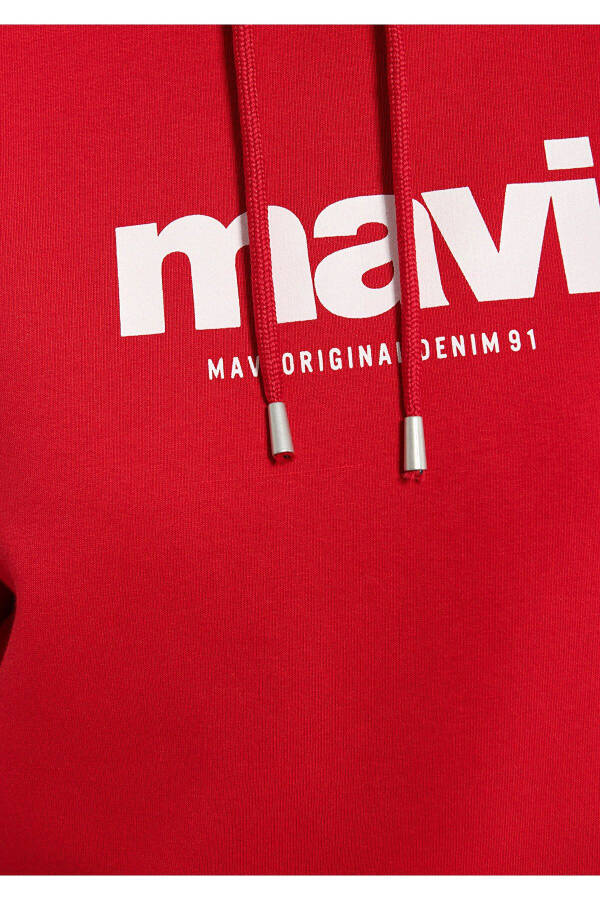 Red Hoodie with Logo Print 168334-35476 - 24