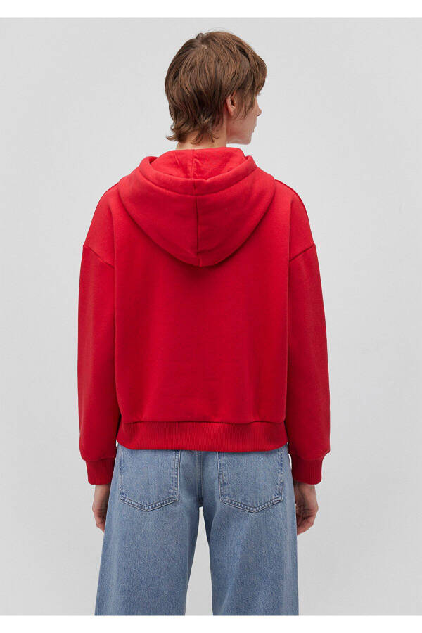 Red Hoodie with Logo Print 168334-35476 - 4