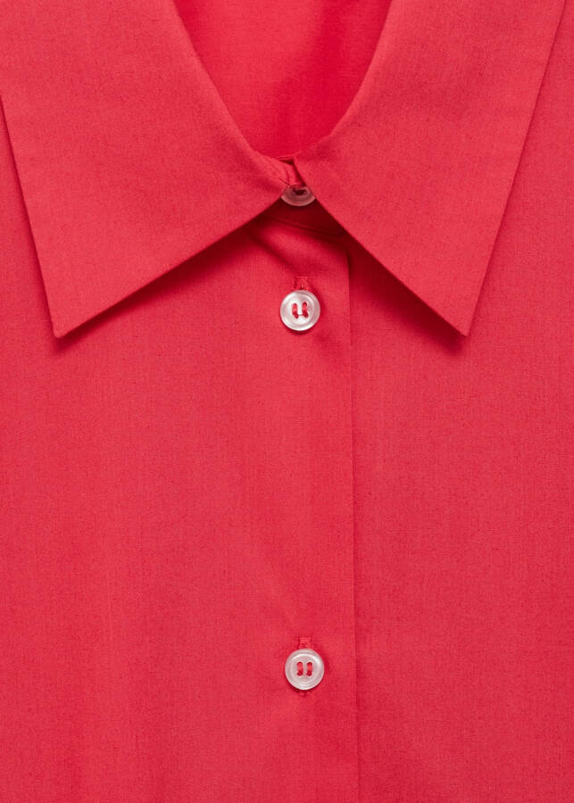 Red pocket shirt with a wide cut - 4