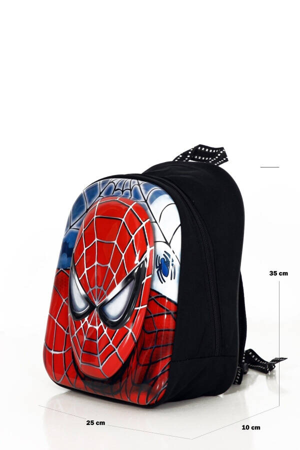 Red Spiderman Spider-Man Embossed School Backpack for Kindergarten Boys - 1