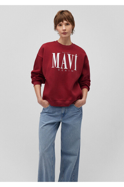 Red Sweatshirt with Logo Print 1s10177-70392 - 19