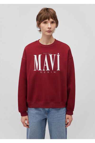 Red Sweatshirt with Logo Print 1s10177-70392 - 15