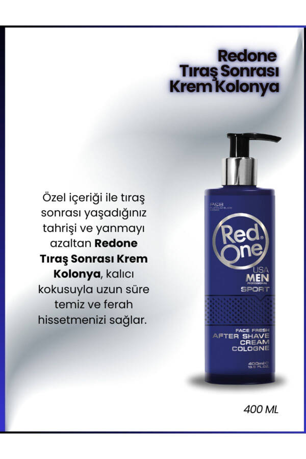 Redone Ter Kokusu Önleyici Ferahlatıcı Krem Kolonya Sport 400 ml 8697926007606 - 3