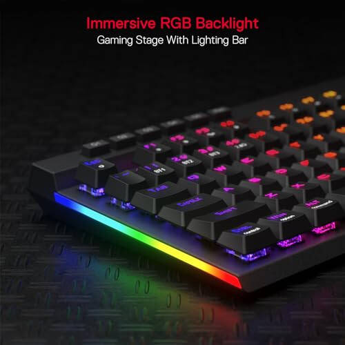 Redragon K580 PRO Kablosuz RGB Oyun Klavyesi, 3 Modlu 104 Tuşlu Mekanik Klavye, Sıcak Takım Soketli, Özel Medya Kontrolleri ve Dahili Makro Kaydı, Doğrusal Kırmızı Anahtar - 4