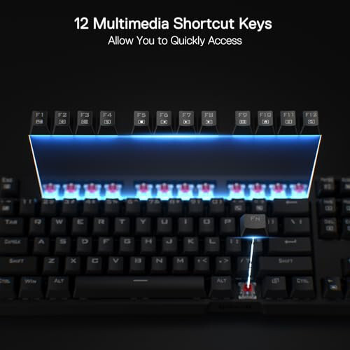 Redragon K670 RGB Backlit Gaming Keyboard, 104 Keys Hot-Swap Mechanical Keyboard, Upgraded Socket, Quiet Linear Red Switch - 6