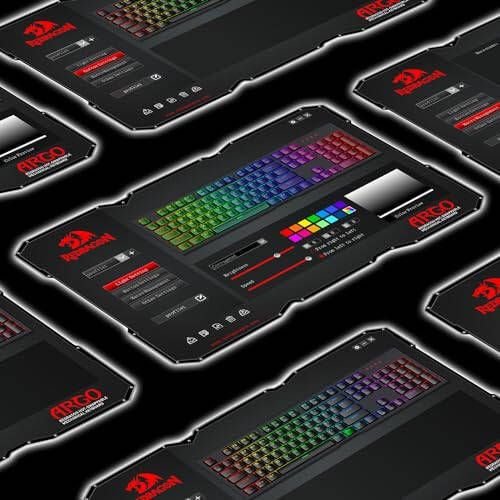 Redragon K670 RGB Backlit Gaming Keyboard, 104 Keys Hot-Swap Mechanical Keyboard, Upgraded Socket, Quiet Linear Red Switch - 7