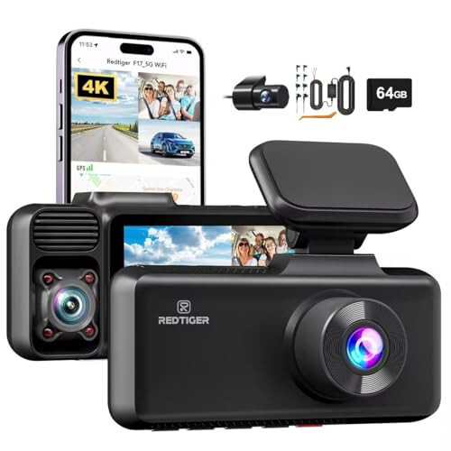 REDTIGER 4K 3 Kanallı Dash Cam Çok Boyutlu Sabit Kablo Seti ile - 2