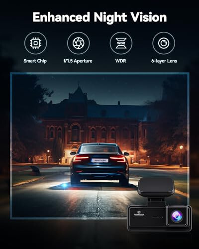 REDTIGER 4K Ön Dash Kamera, 5G Wi-Fi Uygulama Kontrolü, 3.18'' Dokunmatik Ekranlı Dash Kamera, 2160P UHD Gece Görüşü, 32GB Kart Dahil, 160° Geniş Açı, Dahili GPS, Park Modu, Döngülü Kayıt (F8) - 6