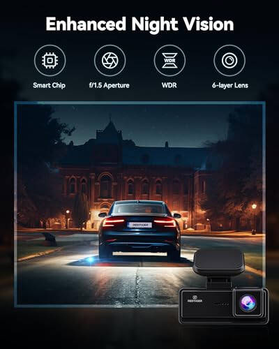 REDTIGER 4K Ön Dash Kamera, 5G Wi-Fi Uygulama Kontrolü, 3.18'' Dokunmatik Ekranlı Dash Kamera, 2160P UHD Gece Görüşü, 32GB Kart Dahil, 160° Geniş Açı, Dahili GPS, Park Modu, Döngülü Kayıt (F8) - 6