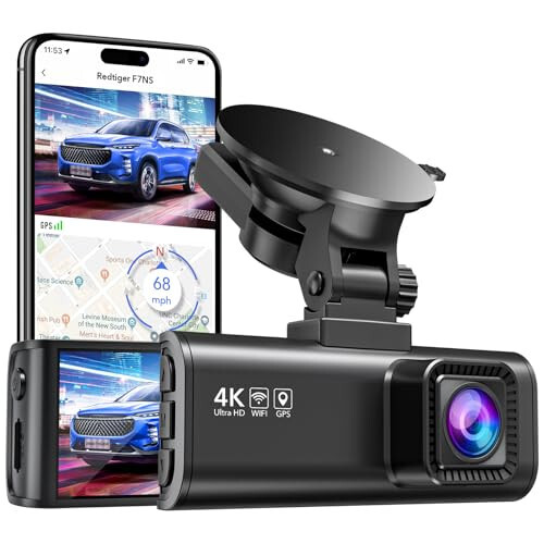 REDTIGER Dash Cam для автомобилей, 4K UHD 2160P автомобильная камера спереди, Wi-Fi GPS, 3,18