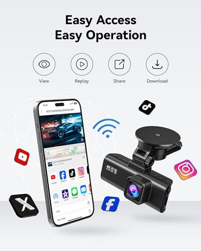 REDTIGER F7NP 4K Dash Cam Wi-Fi GPS Ön ve OBD Sabit Bağlantı Kitiyle - 8