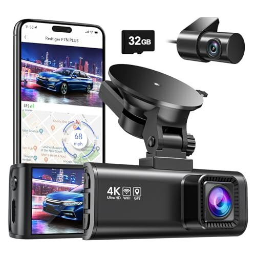 REDTIGER F7NP 4K Dash Cam with Wi-Fi GPS Front and OBD hardwire kit - 2