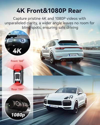 REDTIGER F9 Dash Cam 4K Front and Rear 1080P, WiFi GPS Car Camera with 32GB Card, Dual Dash Camera for Cars, Loop Recording, Night Vision, Parking Mode, Smart App Control, Support 256GB Max - 13