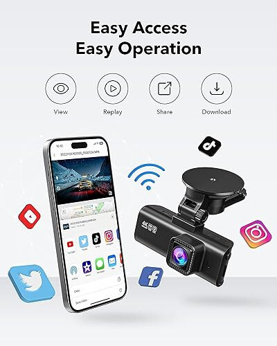 REDTIGER Ön Arka Dash Cam, 4K/2.5K Full HD Araba Dash Kamerası, Ücretsiz 32GB Kart, Dahili Wi-Fi GPS, 3.16” IPS Ekran, Gece Görüşü, 170° Geniş Açı, WDR, 24 Saat Park Modu - 10