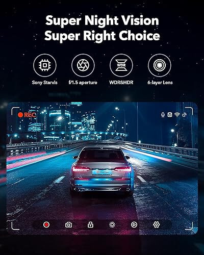 REDTIGER Ön Arka Dash Cam, 4K/2.5K Full HD Araba Dash Kamerası, Ücretsiz 32GB Kart, Dahili Wi-Fi GPS, 3.16” IPS Ekran, Gece Görüşü, 170° Geniş Açı, WDR, 24 Saat Park Modu - 11